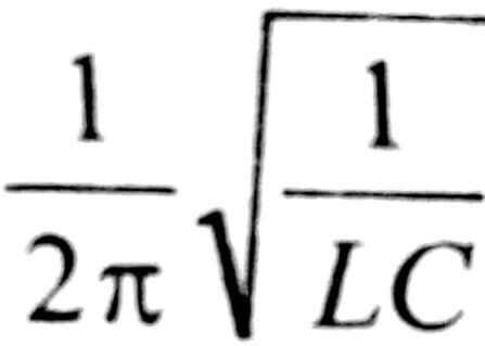 L-C-R परिपथ की विधुत् अनुनाद की आवृत्ति का मान होता है