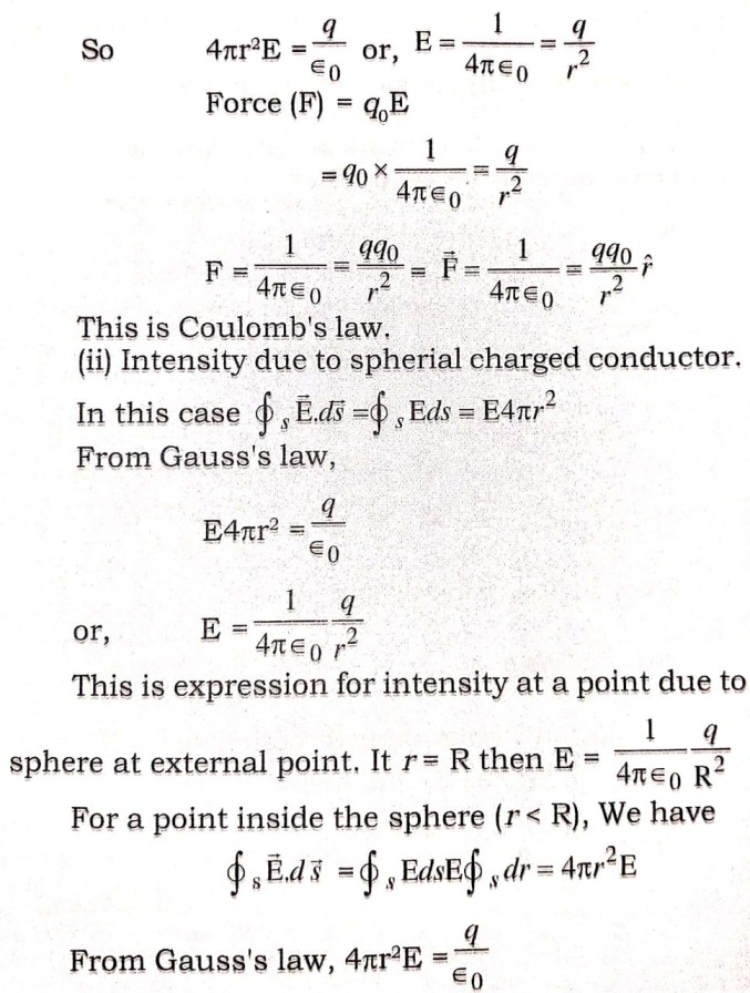 Here charge q is situated