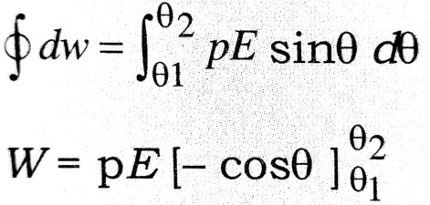 So work done in rotating dipole from