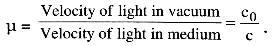 What is the effect of nature of medium on velocity of light