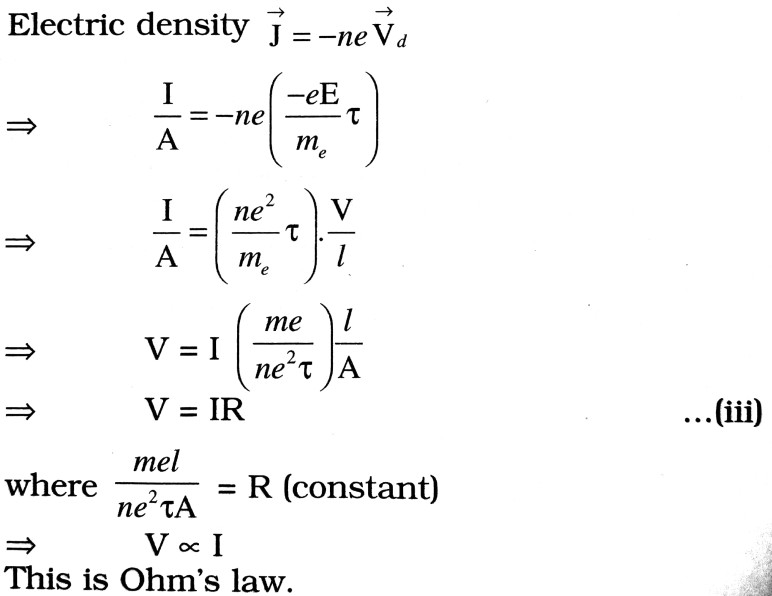 charge of electron and τ is relaxation time