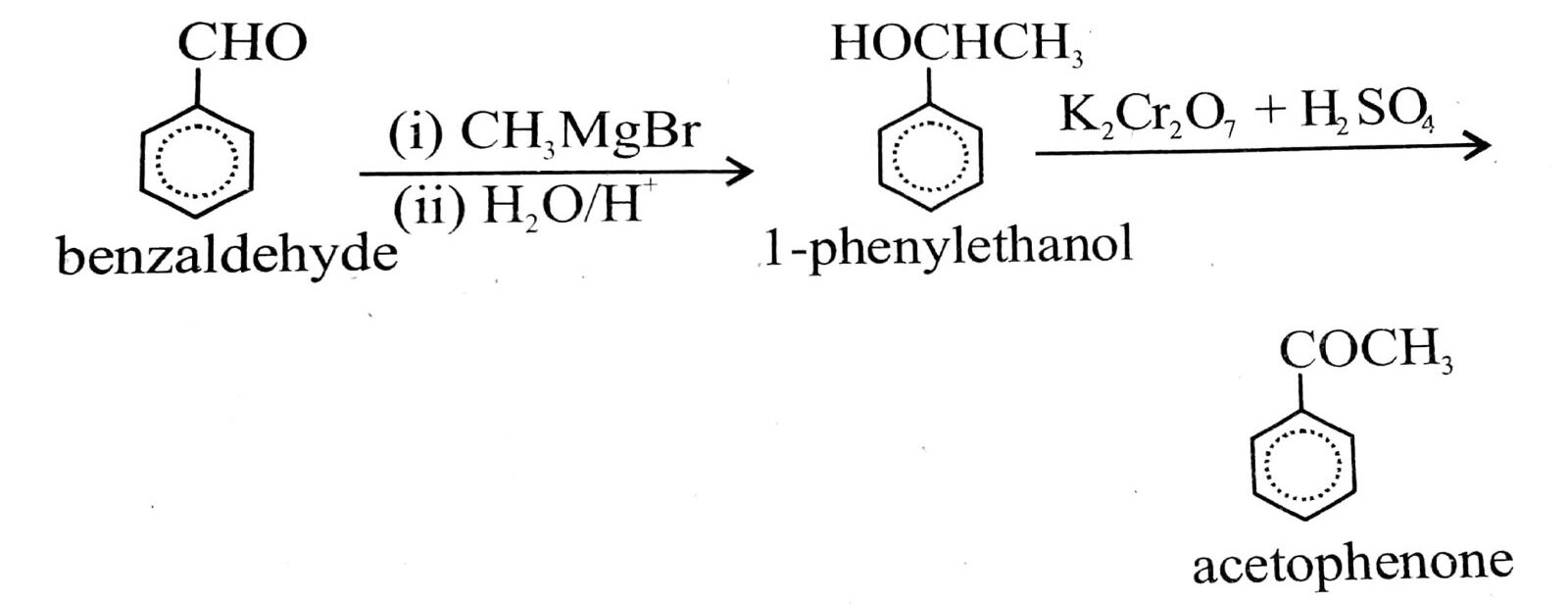 Benzaldehyde to Acetophenone