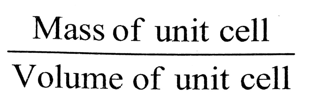 Let 'a' be the edge length of a cubic unit cell and it contains