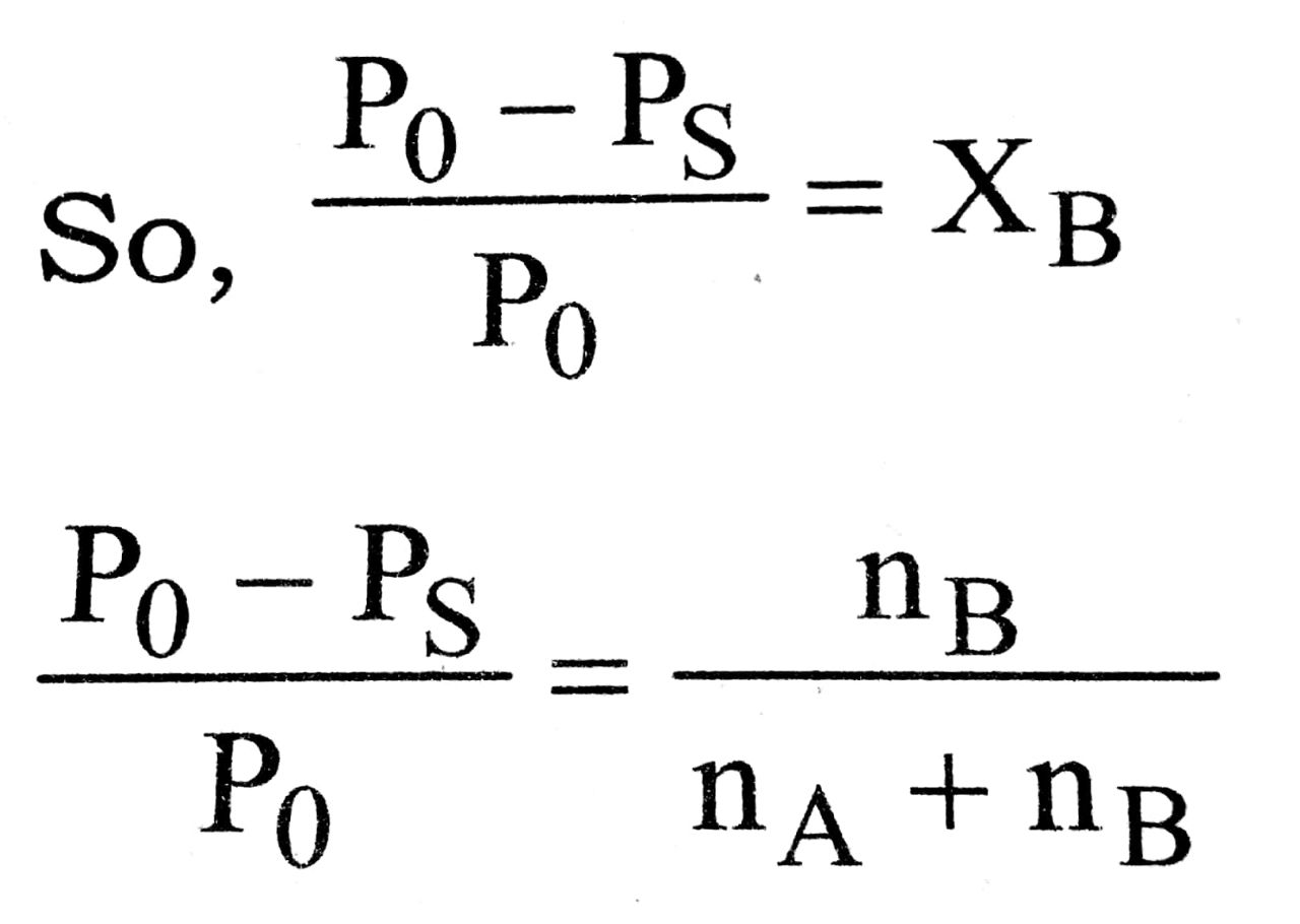 Now according to Rauolt's law