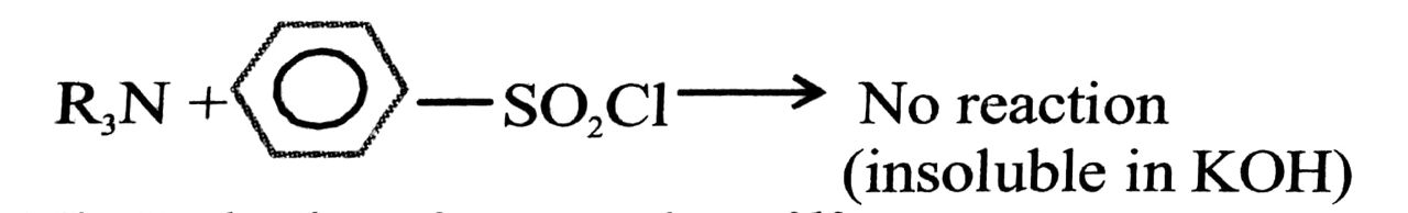 A tertiary amine does not react with benzene sulponyls