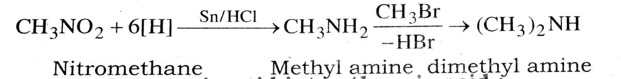 Nitromethane into dimethylamuine