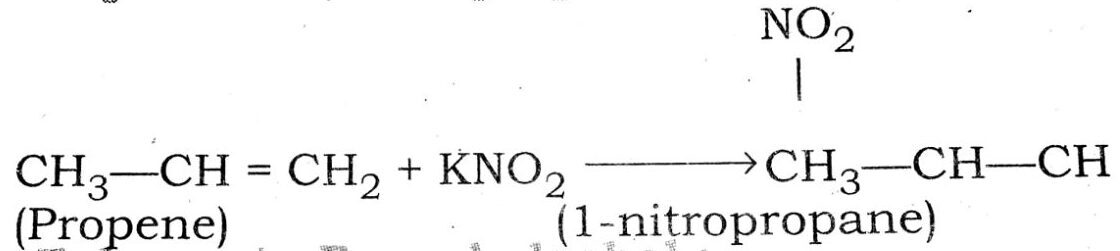 propene to 1-Nitropropane