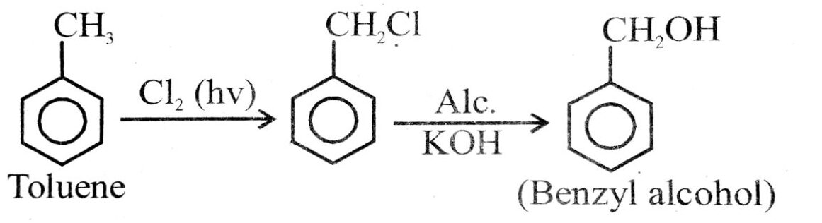 Toluene to Benzyl alconol