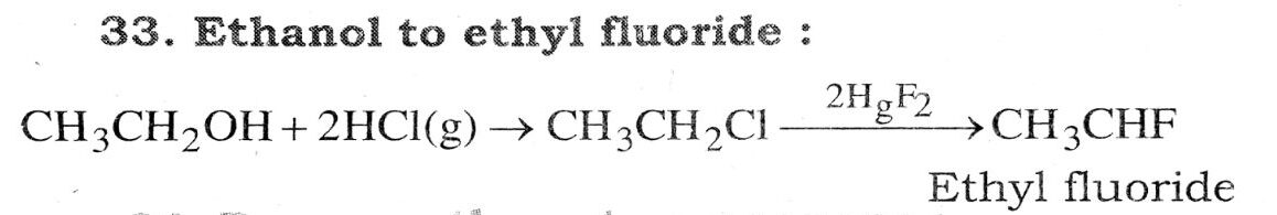 Ethanol to ethyl fluoride