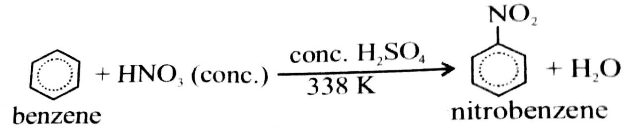 Benzene to nitrobenzene