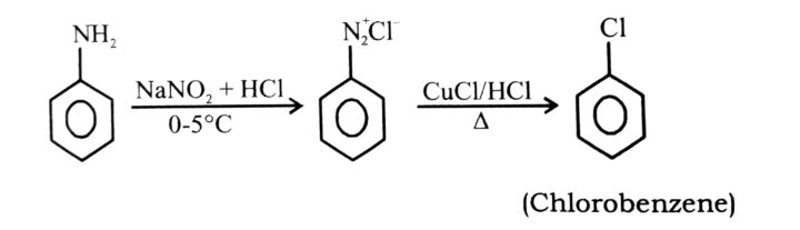 ऐनिलीन से क्लोरोबेन्जीन