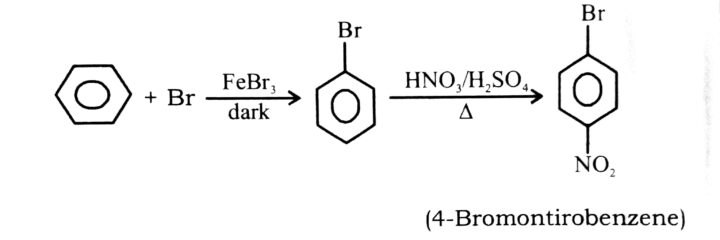 बेन्जीन से 4-ब्रोमोनाइट्रोबेन्जीन